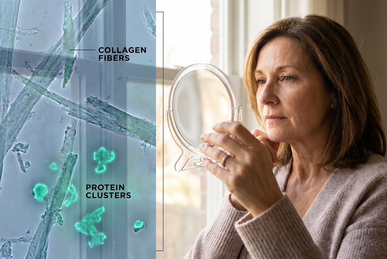 Progerin: The Toxic Protein Behind Sagging Jowls and Turkey Neck After 55